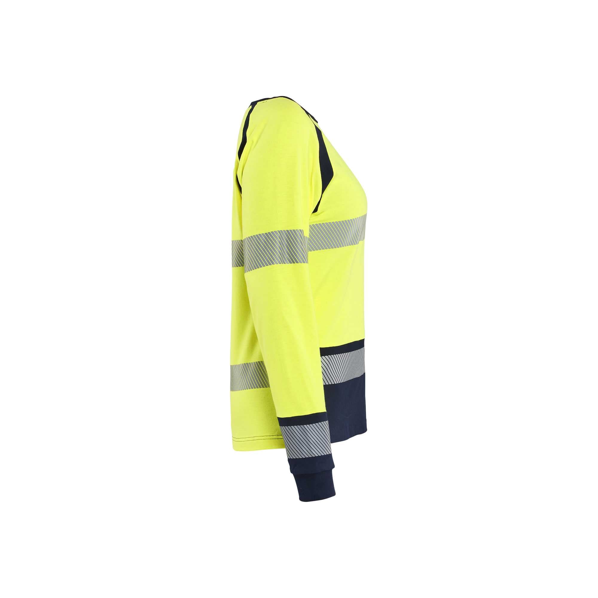 BLAKLADER 34371737 Women's Long sleeved T shirt Multinorm Hi Vis Reflective Long Sleeve Work T-Shirt WOMEN - Flame Retardant